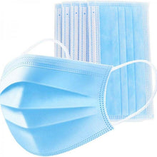 100 PZ MASCHERINE CHIRURGICHE MONOUSO FILTRANTI IN TNT AZZURRO 3 STRATI OSPEDALE