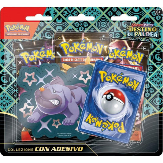 Pokemon Destino Di Paldea Collezione Con Adesivo Scarlatto E Violetto (Maschiff)