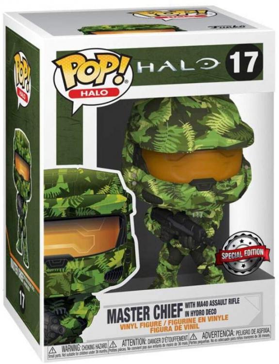 Funko Pop ! Halo - Master Chief With Ma40 Assault Rifle In Hydro Deco 17 Special