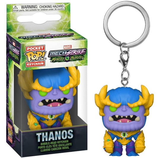 Funko Pop Pocket Keychain Marvel Mech Strike Monster Hunter (Thanos) Portachiavi