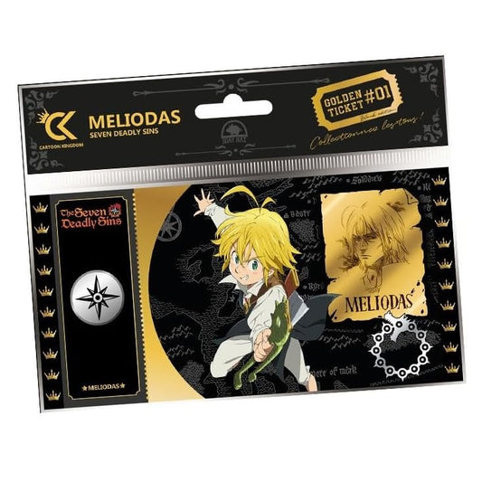 CARTOON KINGDOM - GOLDEN TICKET: THE SEVEN DEADLY SINS (BLACK ED. MELIODAS) #01