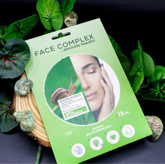 Face Complex Maschera Tessuto Viso Antirughe Coadiuvante Collagene | Bava Lumaca