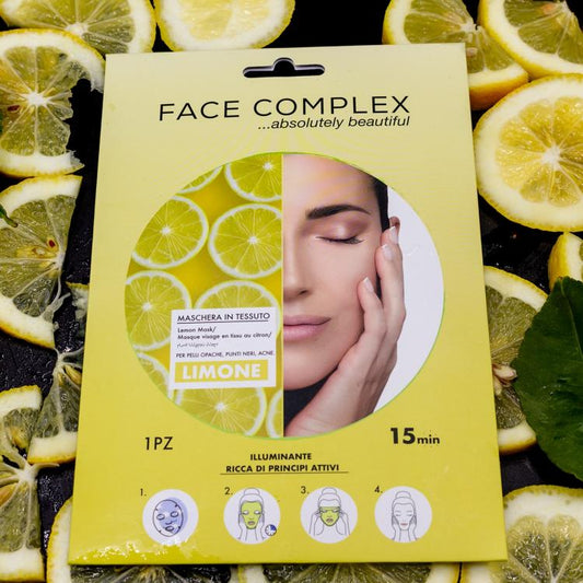 Face Complex Maschera Tessuto Viso Antiossidante Illuminante Schiarente | Limone