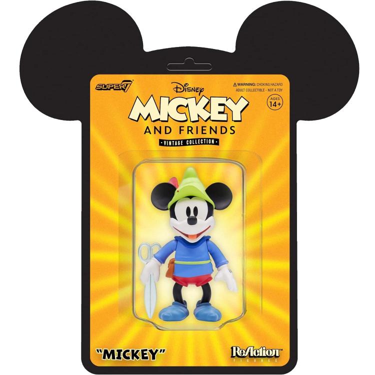 Super7 Disney Mickey & Friends "Topolino" Mouse Action Reaction Figure Sarto 9Cm