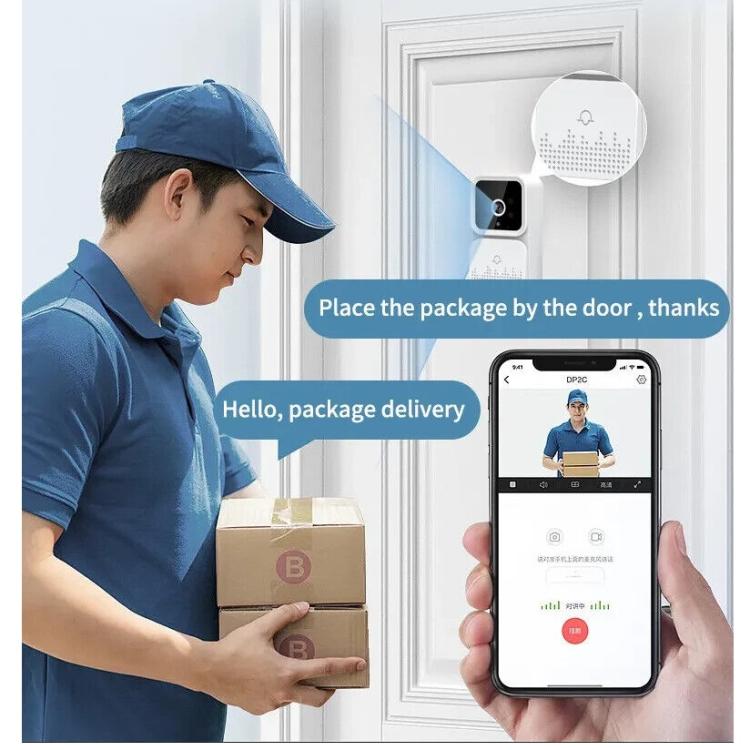 Videocitofono Wifi Campanello Videoaudio Senza Fili Citofono Telecamera Suoneria