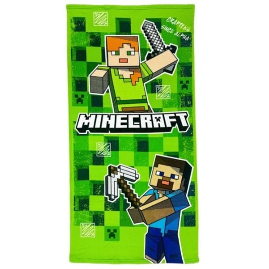 Telo Mare Minecraft Beach Asciugamano Microfibra Spiaggia Coprilettino 140X70Cm