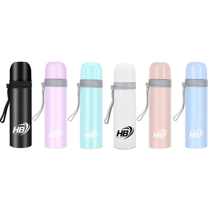 Hb Thermos Acciaio Inox 500Ml Bottiglia Termica (12/24H) Tappo A Scatto | Blu