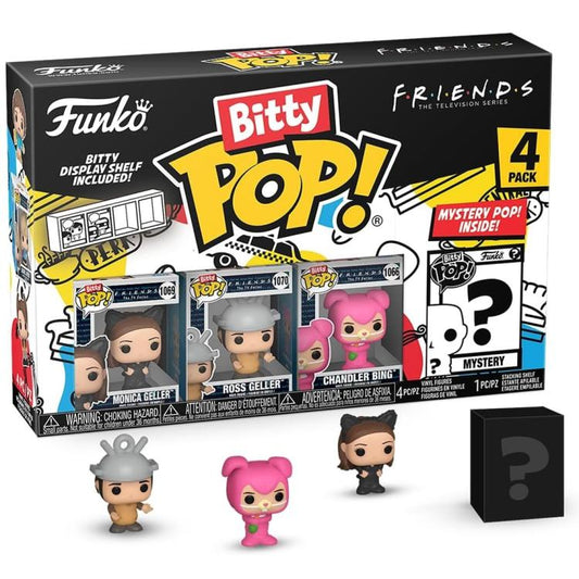Funko Bitty Pop! Friends: 4Pack Monica Geller/Ross Geller/Chandler Bing +Mystery