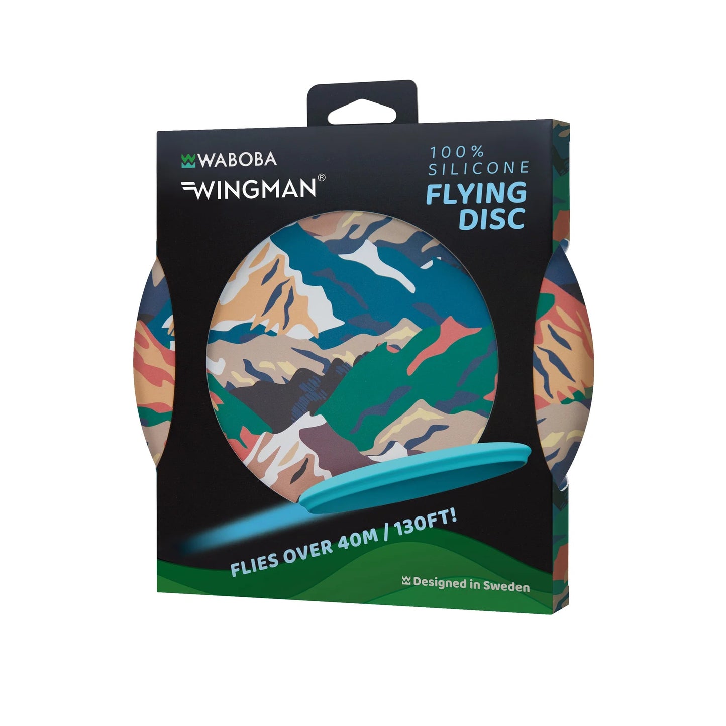 Waboba - Wingman Flying Disc, Disco volante in silicone, Frisbee Giocattolo all'aria aperta ad alte prestazioni Original (Paesaggio montano)