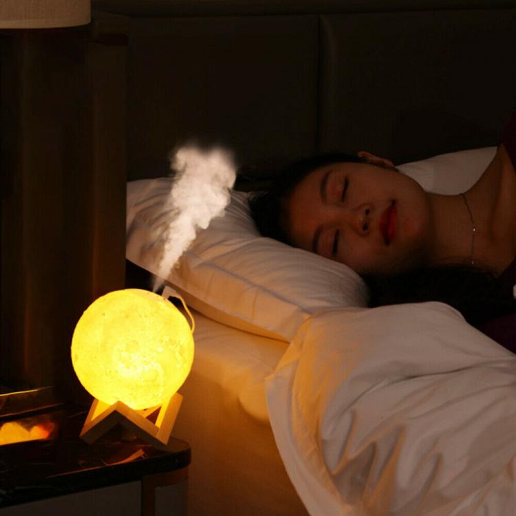 Umidificatore Diffusore Aromi Aromaterapia Lampada Da Tavolo Led Ultrasuoni Luna