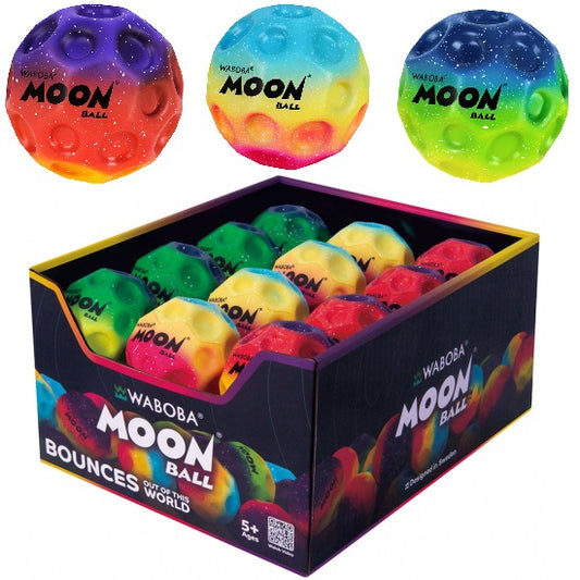 Waboba Pallina Original Rainbow Moon Ball (1pz) Palla IPER RIMBALZANTE che rimbalza, originale per saltare, Giocattolo ad alte prestazioni per un'estate di divertimento senza fine RANDOM