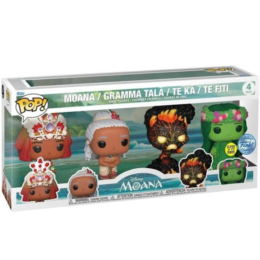 Funko Pop ! Disney Moana (4 Pack) Moana-Gamma Tala-Te Ka-Te Fiti Special G.I.T.D