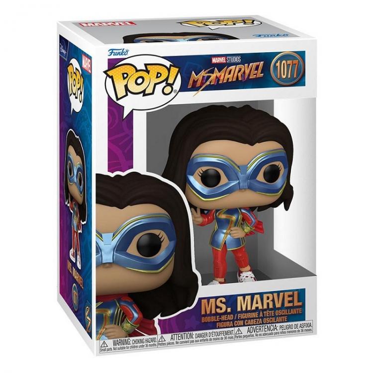 Funko Pop Marvel Studios Ms Marvel (1077) Bobble-Head Vinyl Figure Da Collezione