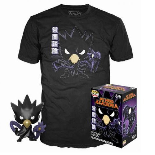 Funko Pop ! Tees My Hero Academia Dark Tokoyami Vinyl Figure + T-Shirt Tgl Xl