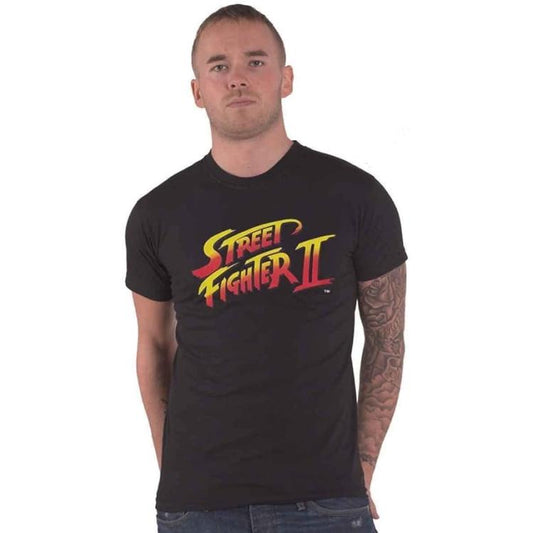 DIFUZED - T-SHIRT: STREET FIGHTER II XL LOGO GAME VIDEOGAMES VIDEOGIOCO PS4 PS5