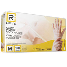 100 Guanti Vinile Bianco Trasparenti Monouso Senza Polvere,Lattice E Talco Tg.M