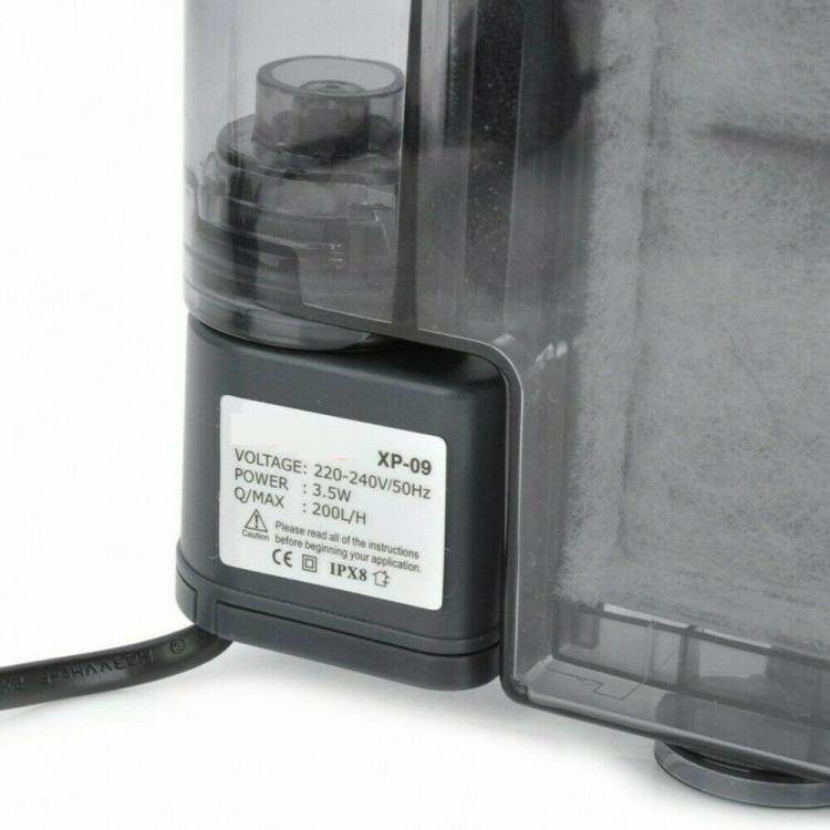 Filtro Zainetto Esterno Per Pulizia Acquario Effetto Cascata Pompa 200L/H |Xp-09