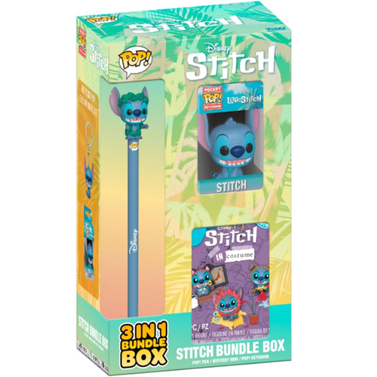 Funko Pop! Disney: Stitch Box 3 In 1 - Random Figure + Portachiave + Penna