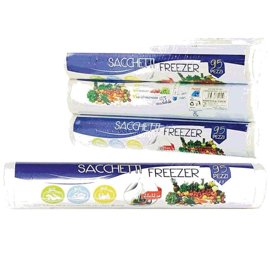 3 ROTOLI DA 95 BUSTE SACCHETTI 23X32 SACCHI FREEZER ALIMENTI CONGELATORE FRIGO
