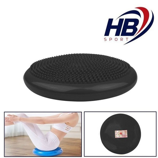 CUSCINO EQUILIBRIO GONFIABILE BALANCE PROPRIOCETTIVO DISCO YOGA PILATES | NERO