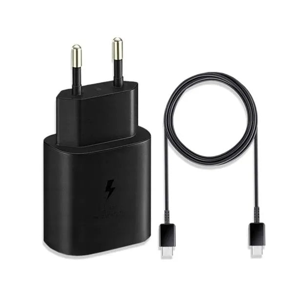 Samsung EP-T2510X Caricatore Originale da 25W, Porta USB-C - Caricabatterie (con Cavo), Nero