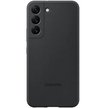 Samsung Silicone Cover Galaxy S22 Nero Cellulare Custodia Black Morbida Noir 5G