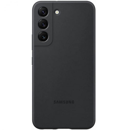 Samsung Silicone Cover Galaxy S22 Nero Cellulare Custodia Black Morbida Noir 5G
