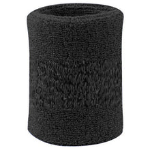 Polsino Tergisudore Elastico Polsiera In Spugna Cotone Per Tennis/Sport/Gym Nero