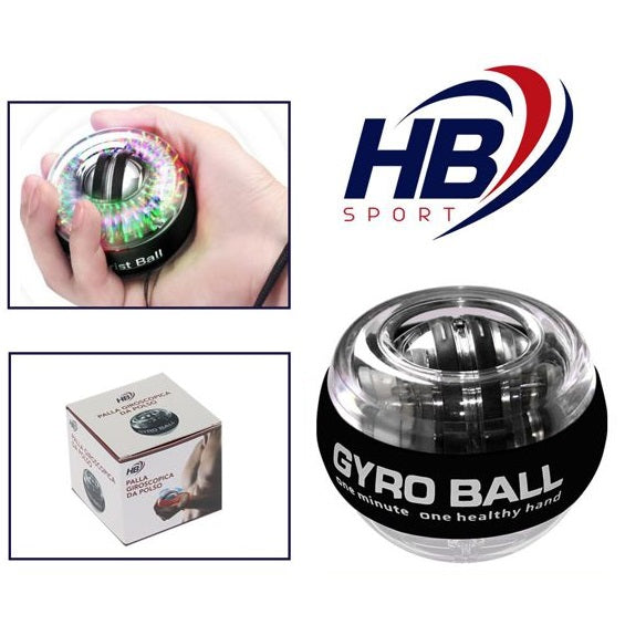 Gyro Ball Palla Allenamento Resistenza Polso Braccio Giroscopio Led Antistress