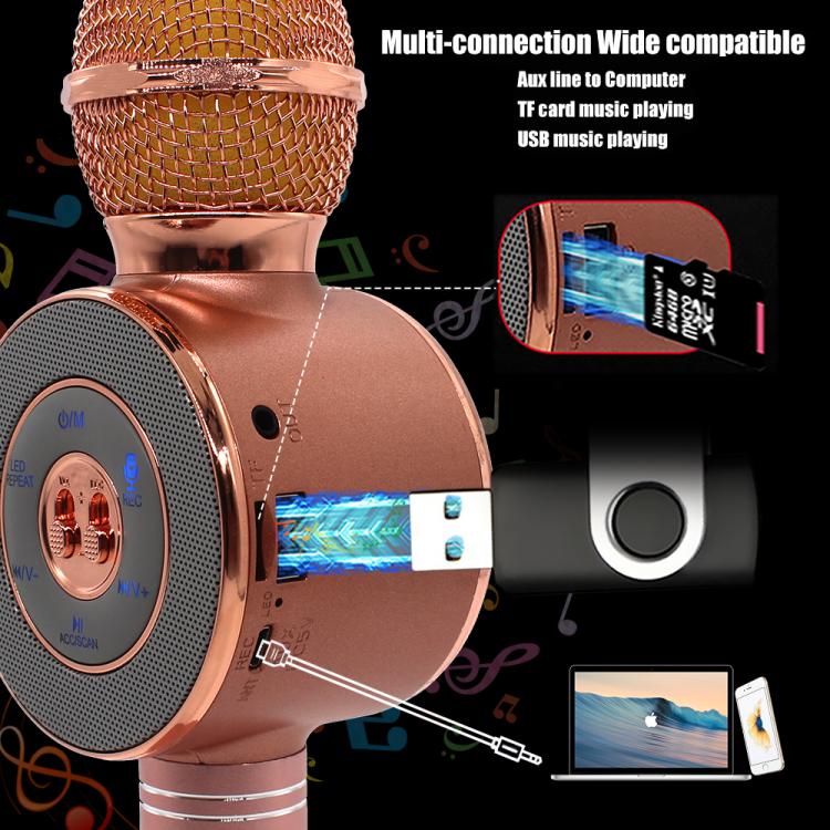 Microfono Karaoke Altoparlante Bluetooth Wireless Con Speaker Cassa Led -No Filo