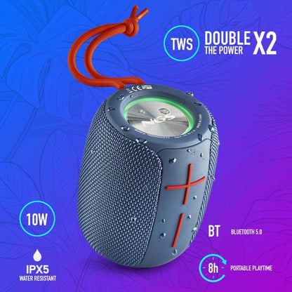 Ngs Speaker Roller Nitro1 Ipx5 Tws/Usb/Tf/Aux-In/Bt Blu Cassa Bluetooth