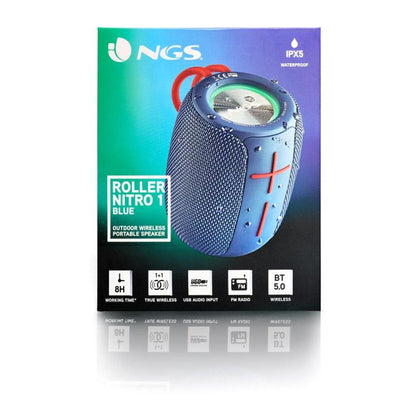 Ngs Speaker Roller Nitro1 Ipx5 Tws/Usb/Tf/Aux-In/Bt Blu Cassa Bluetooth