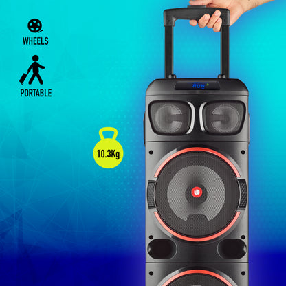 Ngs Cassa Portatile Ricaricabile 300W Amplificata Dj Party Trolley Bluetooth Tws