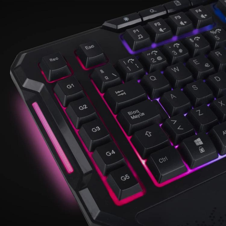 Ngs Tastiera Wired Gaming Rgb Led Programmabile Usb 5 Macro Con Piedini Gkx-450