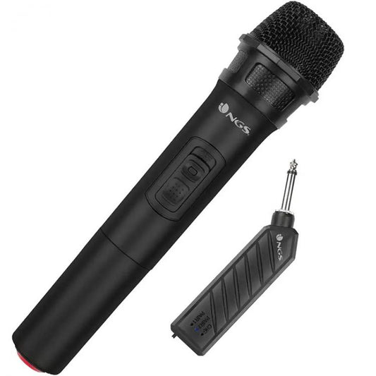 Ngs Microfono Wireless Sing Senza Fili Karaoke Feste Conferenze Raggio 20M Nero