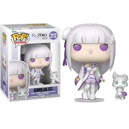 Funko Pop! Animation Re: Zero Directors's Cut - (2112) Emilia w/ Puck Vinyl Figure 9cm