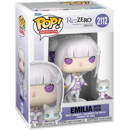 Funko Pop! Animation Re: Zero Directors's Cut - (2112) Emilia w/ Puck Vinyl Figure 9cm