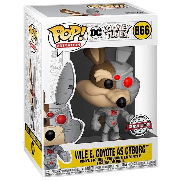 Funko Pop Animation Dc Looney Tunes Wile E. Coyote As Cyborg 866 Special Edition
