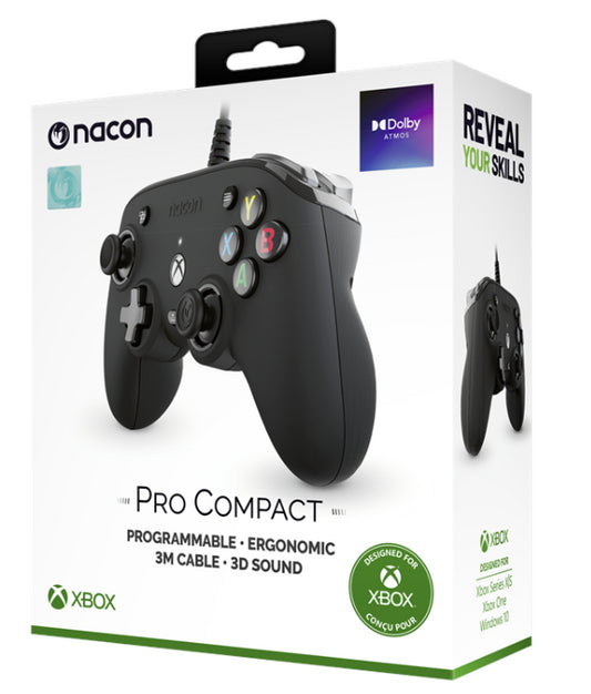 Nacon Pro Compact Controller Xbox Series X Ufficiale Microsoft Xbox Nero One S