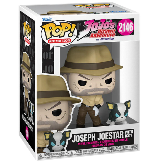 Funko Pop! Jojo's Bizarre Adventure (2146) Joseph w/Iggy - Vinyl Figure 9cm