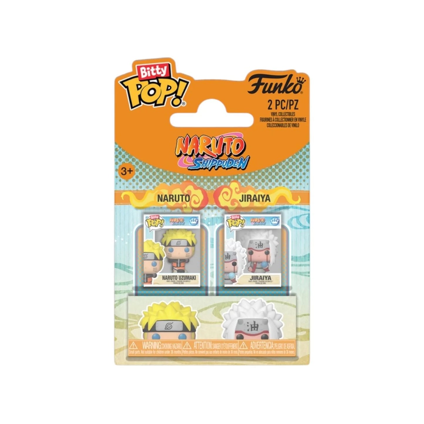 Funko Bitty Pop! Naruto Shippuden (2 pack) Naruto Uzumaki & Jiraiya - Mini Vinyl Figure 2cm