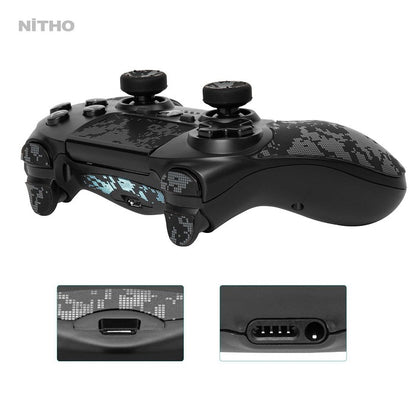 Nitho Controller Ps4 Ps3 Pc Windows Gamepad Pad Wireless Adonis Camouflage Usb