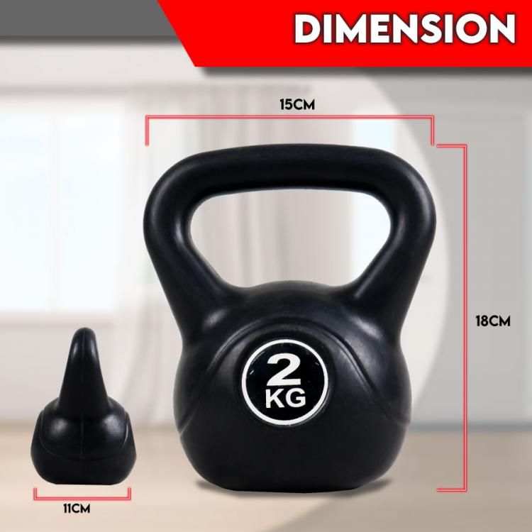 Kettlebell Manubrio Peso Pesi Pvc Ghisa Ghiria Palestra Crossfit Fitness Mma 2Kg
