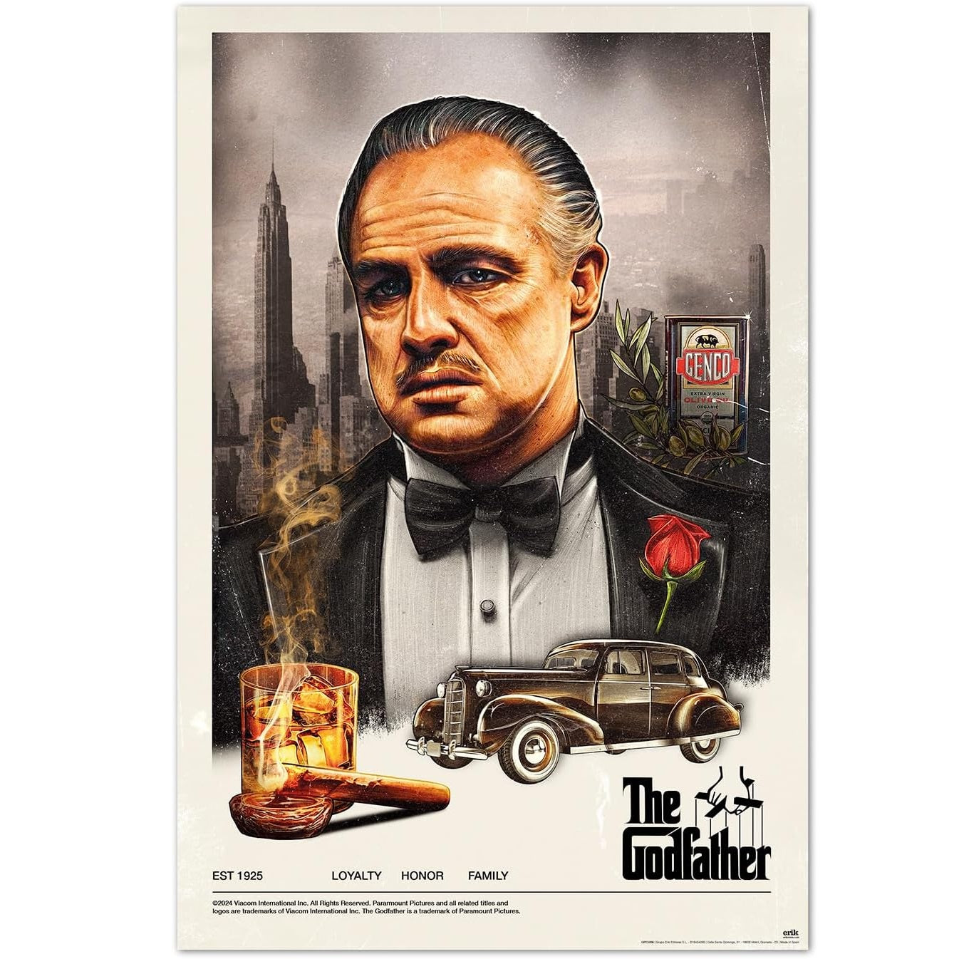 Maxi Poster Locandina del Film (Il Padrino) The Goodfather Incorniciabile 91x61 cm