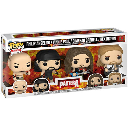 Funko Pop! Rocks Pantera - Philip Anselmo Vinnie Paul Dimebag Darrell Rex Brown