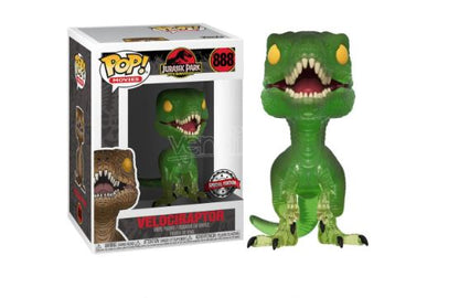 Funko Pop Tees Jurassic Park Velociraptor 888 Special Edition + T-Shirt Taglia M