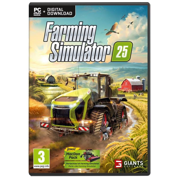 Farming Simulator 25 (Pc) Videogioco (Disco Dvd + Digital Download) Pal Italiano