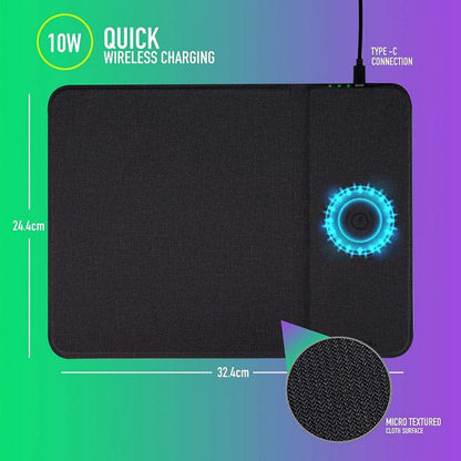 Ngs Mousepad Tappetino Mouse Con Caricatore Wireless Integrato Per Smartphone Qi