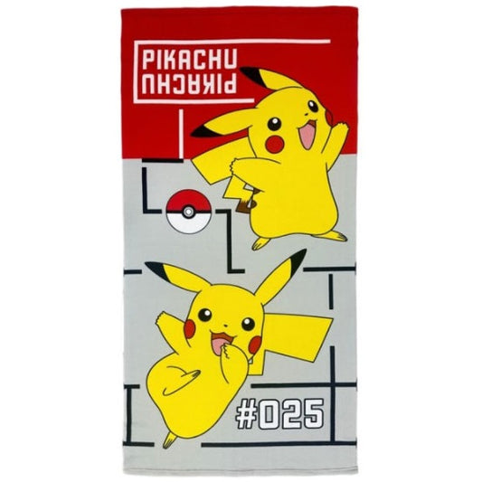 Telo Mare Pokemon Pikachu Beach Asciugamano Microfibra Da Spiaggia 140X70Cm