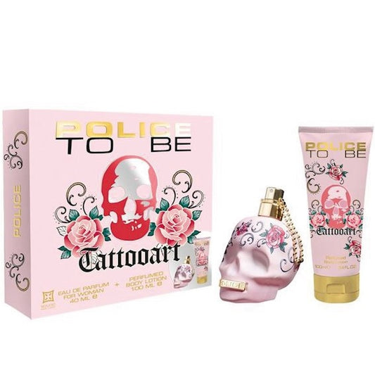 Police To Be Tattooart Set Donna Profumo Spray Parfum Edp 40Ml+Crema Corpo 100Ml
